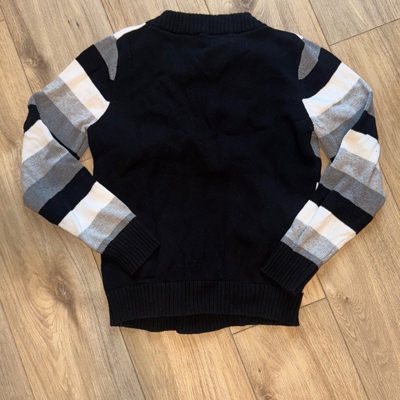 LIZ CLAIBORNE Long Sleeve V Neck Knit Striped Sweater - Picture 3 of 3